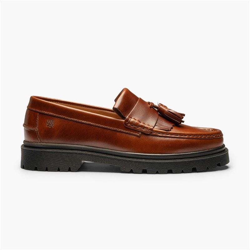Playboy Footwear Mens Baker Loafers Brandy Leather - Image 2