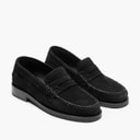 Playboy Footwear Womens Toc1936 Norah Loafers Black Suede