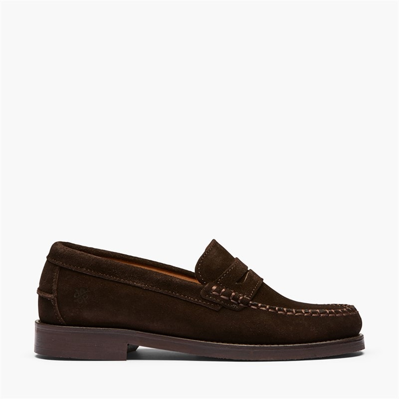 Playboy Footwear Womens Toc1936 Norah Loafers Dark Brown Suede Dk.Brown Suede - Image 2