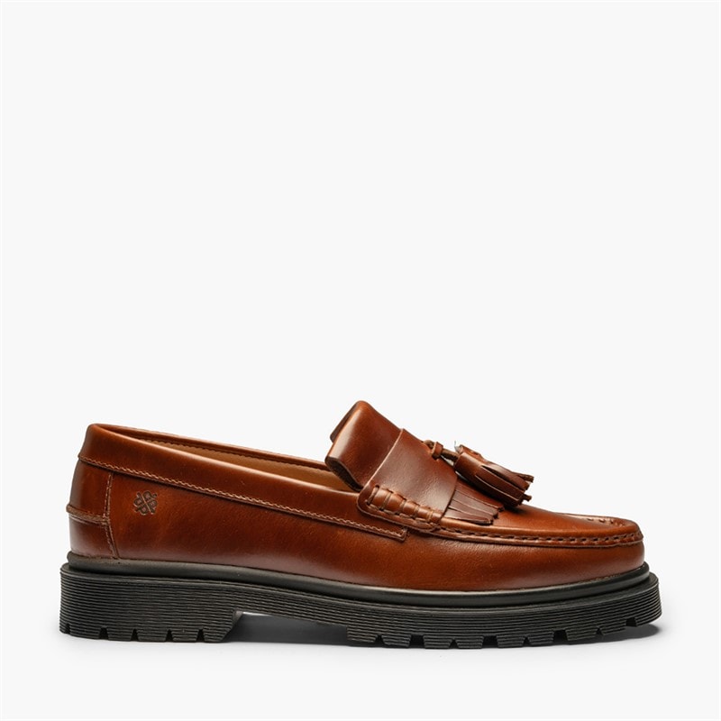 Playboy Footwear Mens Toc1936 The Baker Loafers Brandy Leather - Image 2