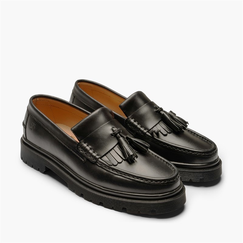 Playboy Footwear Mens Toc1936 The Baker Loafers Black Leather - Image 1