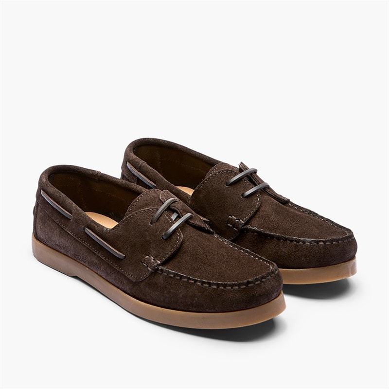 Playboy Footwear Mens Aron Shoes Dark Brown Suede/Gum Dk. Brown Suede/Gum