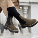 Copenhagen Shoes Womens Fall 21 Suede Boots 099 Army