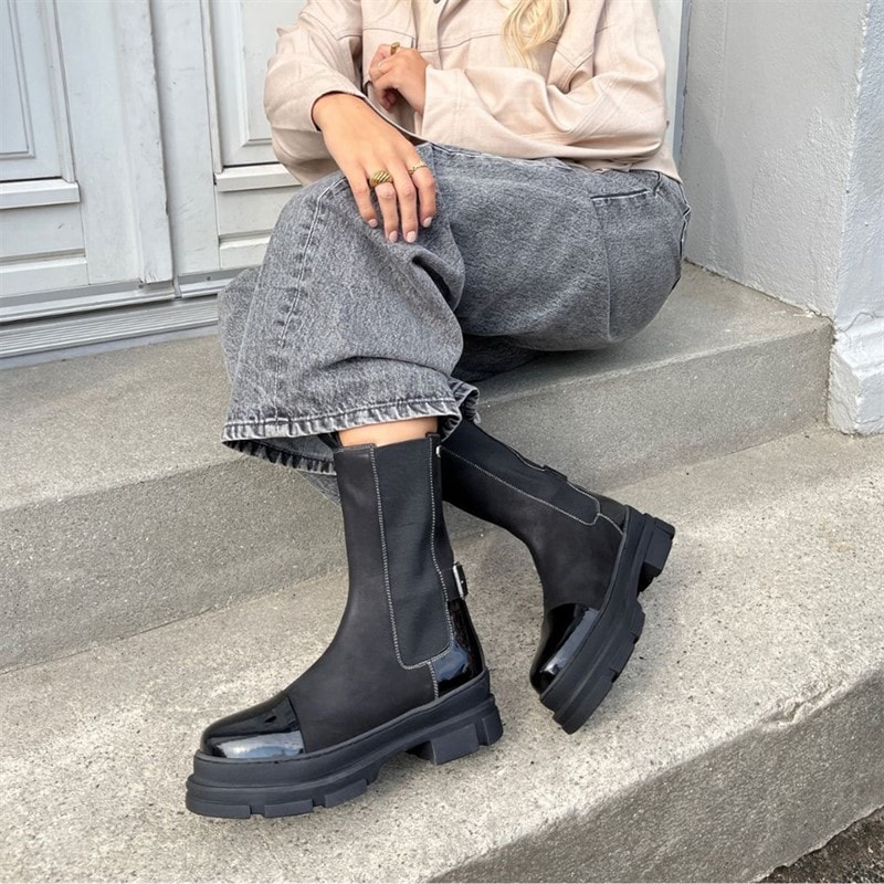 Copenhagen Shoes Womens The Belive Boots 038 Black Patent