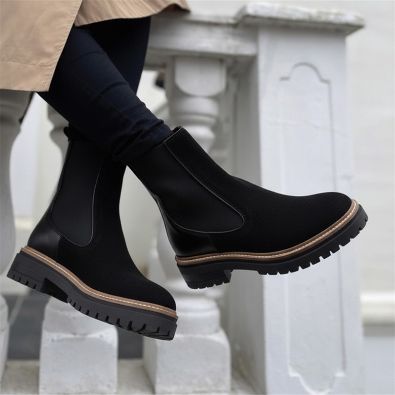 Copenhagen Shoes Womens Fall 21 Suede Boots 001 Black