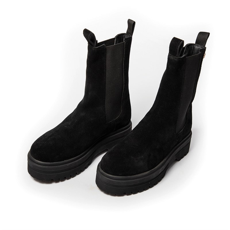 Copenhagen Shoes Womens Going Suede Copenhagen Boots 001 Black - Image 4