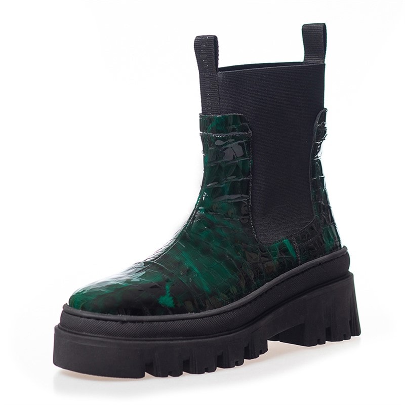 Copenhagen Shoes Womens Keep On Dreaming Boots 2244 Dark Green - Image 2