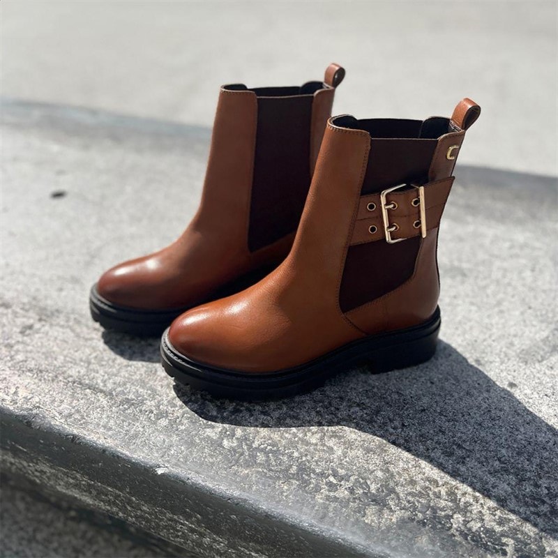 Copenhagen Shoes Womens Its Like Fall Boots 0241 Cognac - Image 2