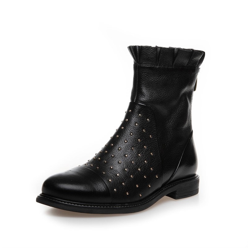 Copenhagen Shoes Womens Let's Go Walking Boots 0001 Black - Image 4