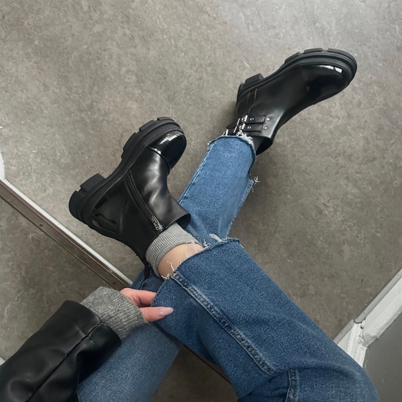 Copenhagen Shoes Womens Follow The Way Boots 038 Black Patent - Image 5
