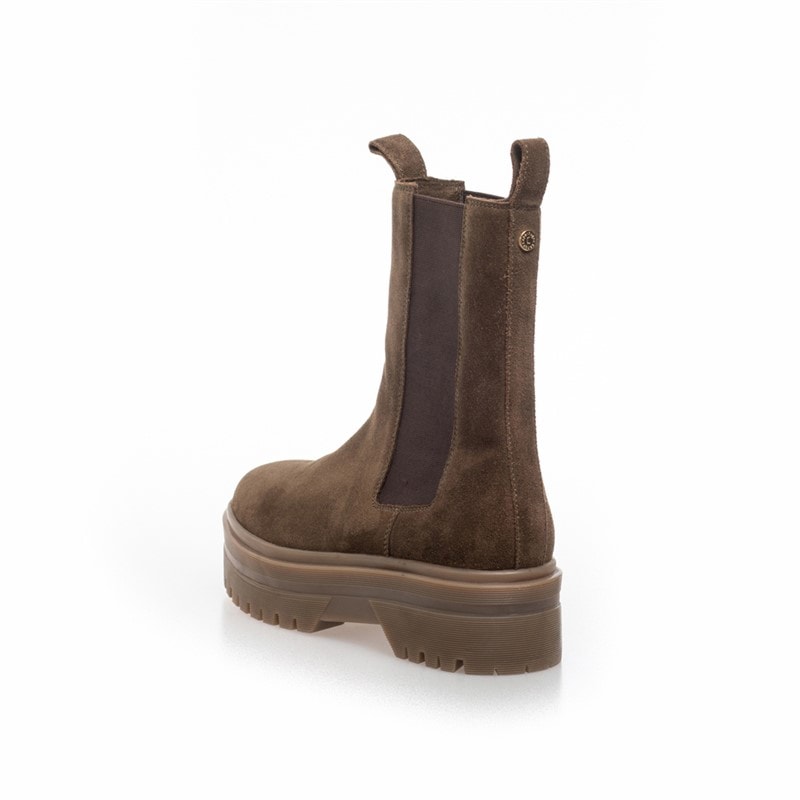 Copenhagen Shoes Womens Going Suede 22 Boots 099 Army W/Brown Sole - Image 3