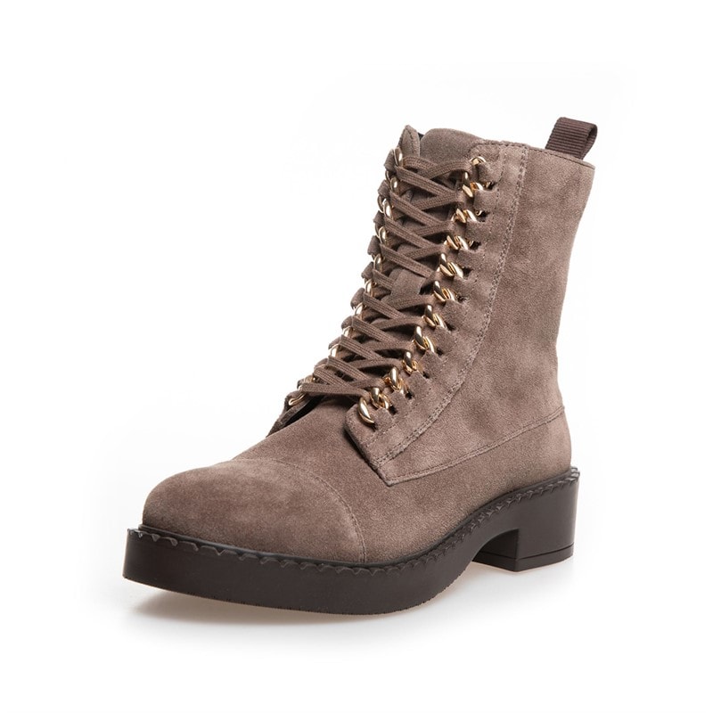 Copenhagen Shoes Womens New Rock Suede Boots 2827 Smoke - Image 3