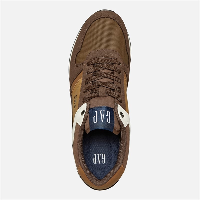 GAP Mens Sandiego II Retro Trainers Brown - Image 4