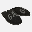 GAP Mens Plano III Borg Slippers Black