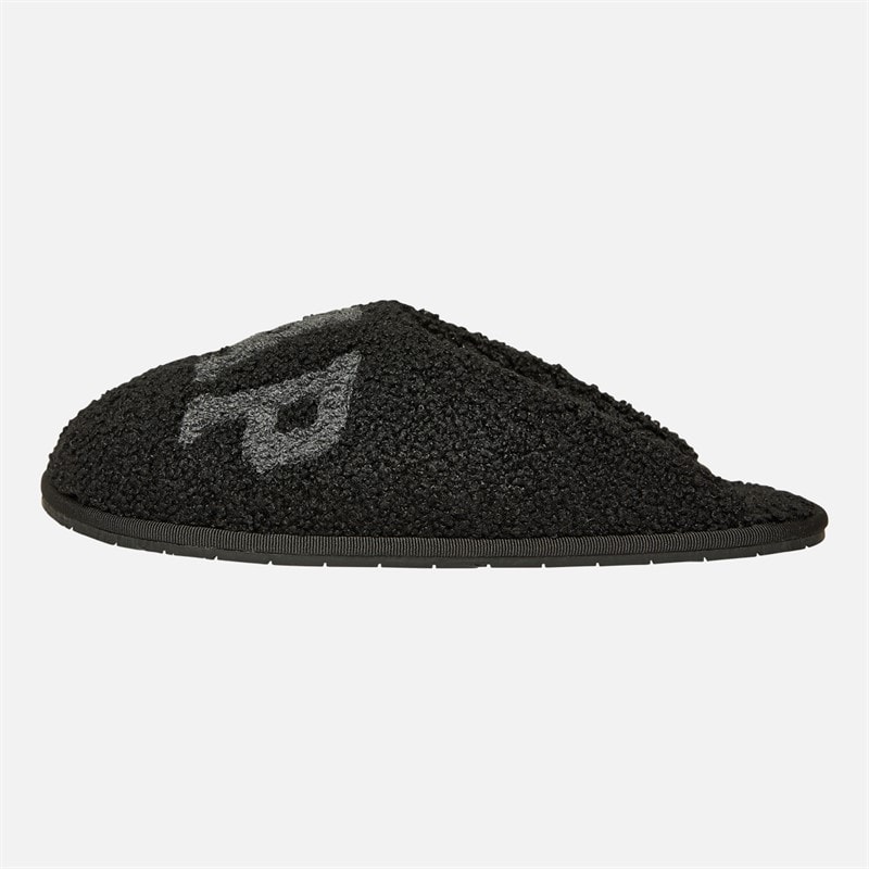 GAP Mens Plano III Borg Slippers Black - Image 2