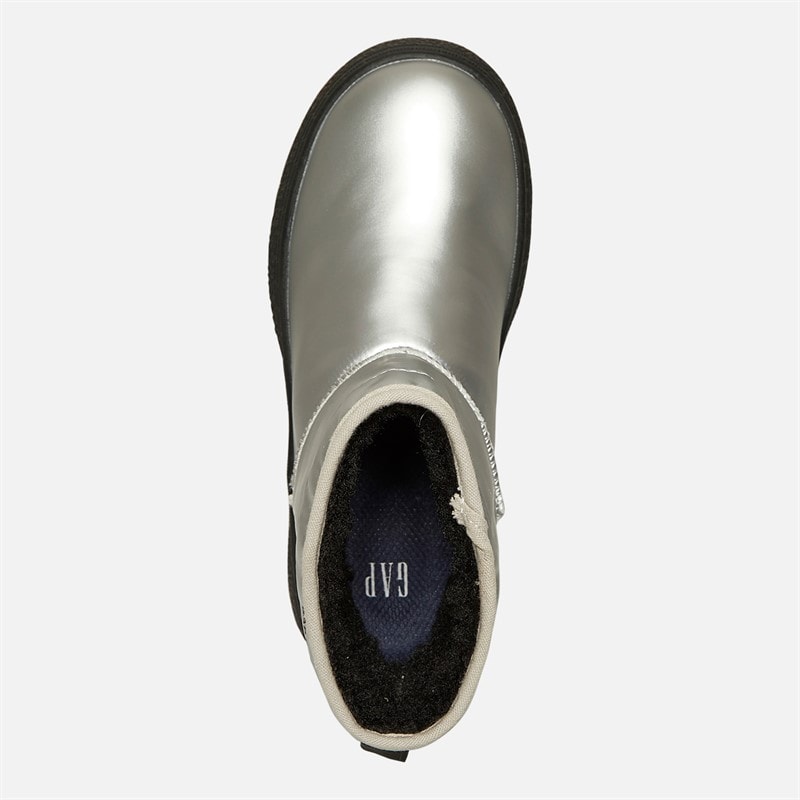 GAP Girls Alaska Mid Snow Boots Silver - Image 4