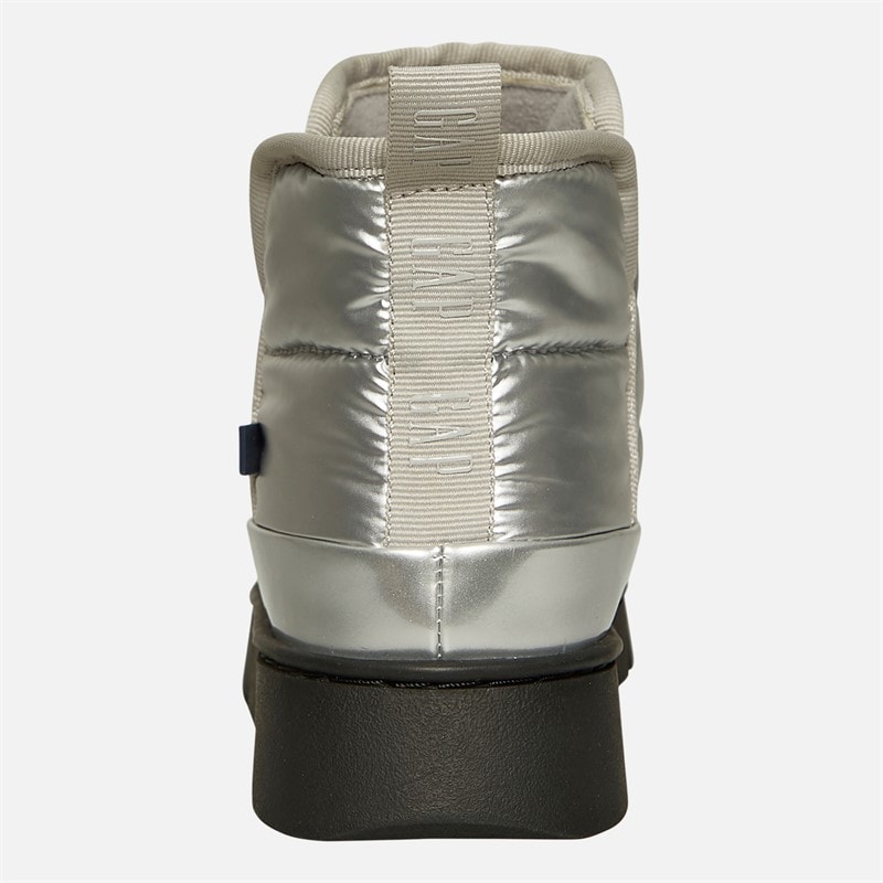 GAP Womens Richmond Mid Metallic Snow Boots Silver - Image 3