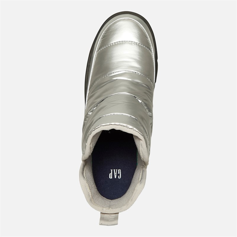 GAP Womens Richmond Mid Metallic Snow Boots Silver - Image 4