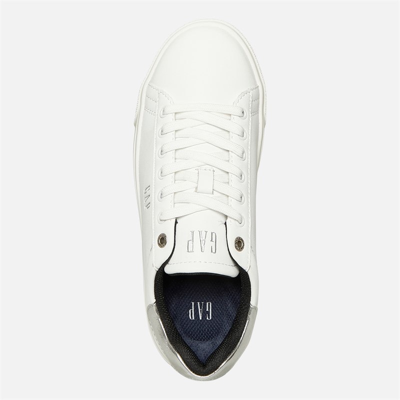 GAP Womens Cary Cupsole Trainers White - Image 4