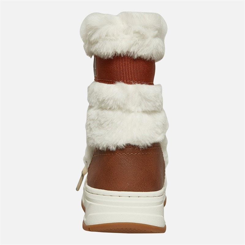 GAP Girls Paradise High Fur Snow Boots Sand Khaki - Image 3