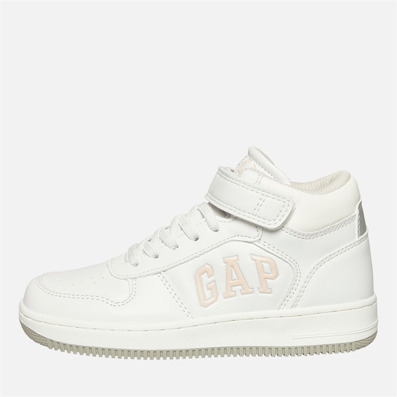 GAP Girls Boston Mid Trainers White/Rose - Image 1