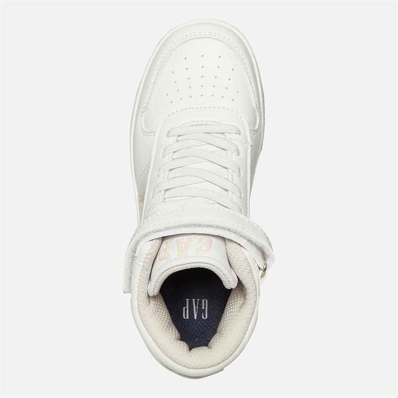 GAP Girls Boston Mid Trainers White/Rose - Image 4