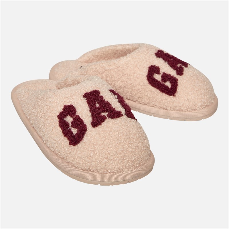 GAP Girls Plano II Borg Slippers Powder Pink