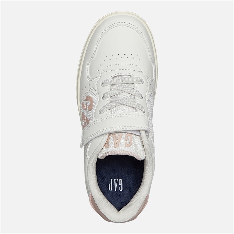 GAP Girls Detroit Trainers Off-White/Light Pink Off-White Light Pink - Image 4