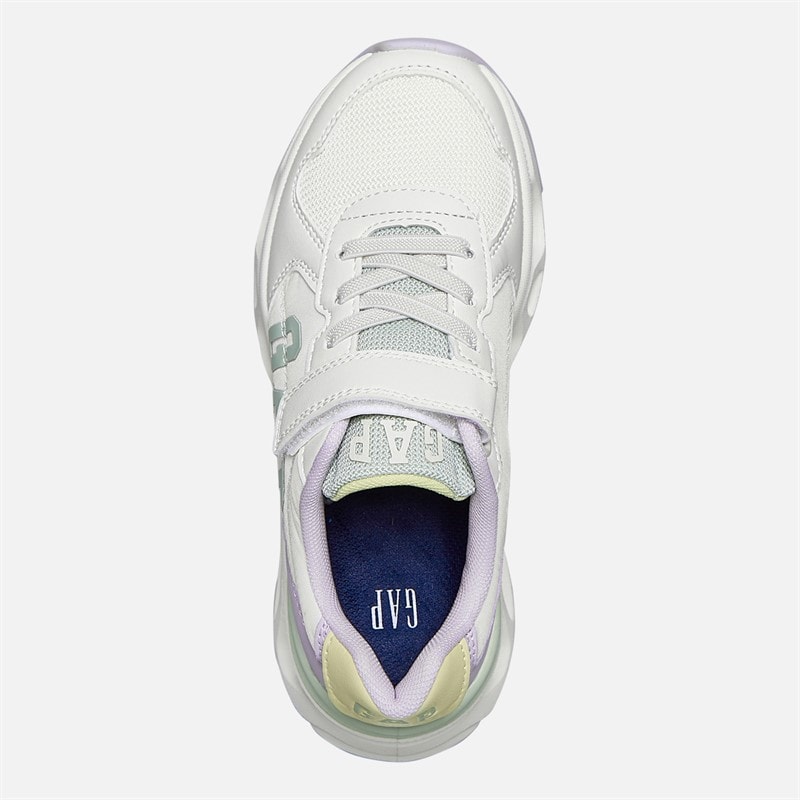 GAP Girls San Francisco Trainers Off White Liliac Citron Off-White Liliac Citron - Image 4