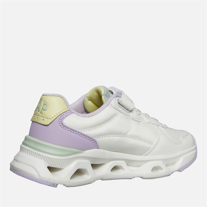 GAP Girls San Francisco Trainers Off White Liliac Citron Off-White Liliac Citron - Image 5