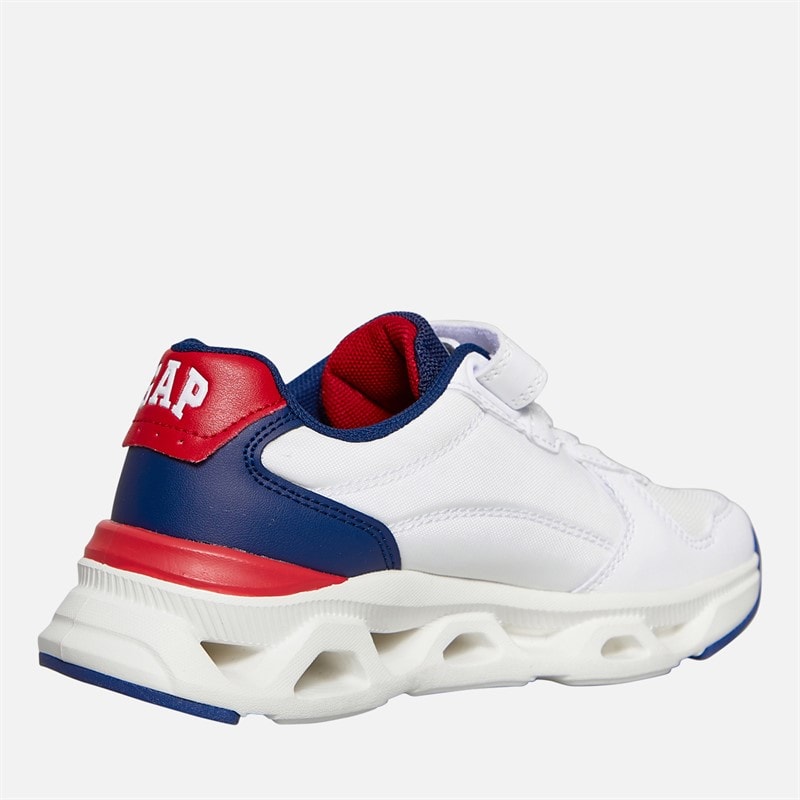 GAP Boys San Francisco Trainers White Navy Red - Image 5