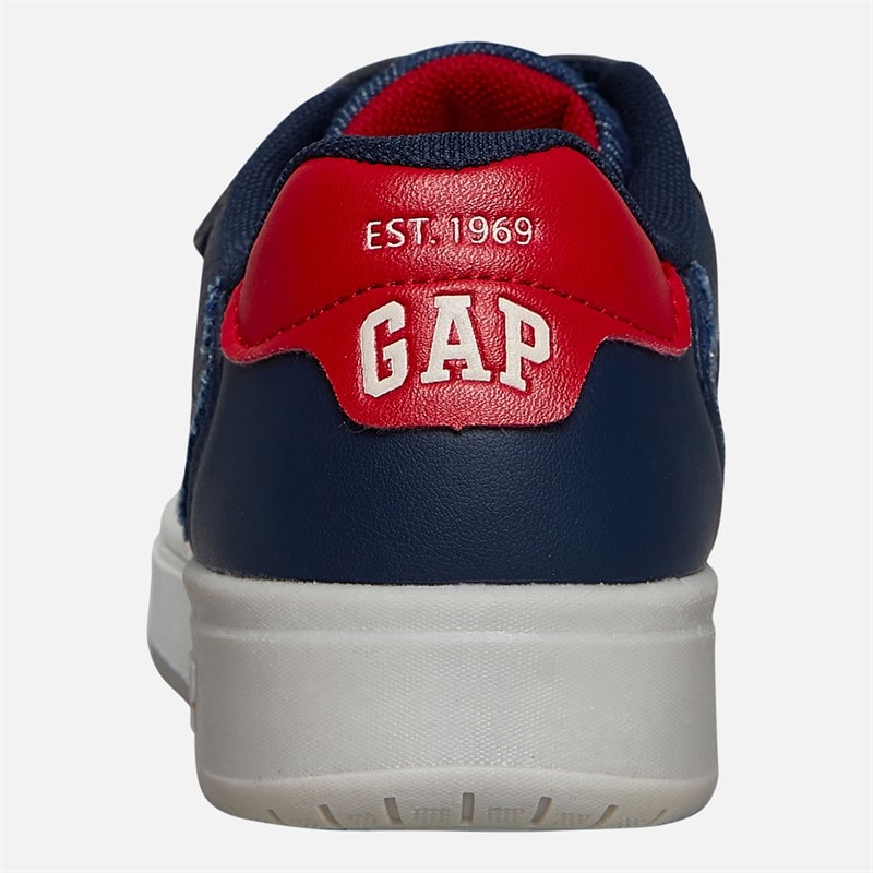 GAP Boys Detroit Trainers Navy/Red/Denim Navy Red Denim - Image 3