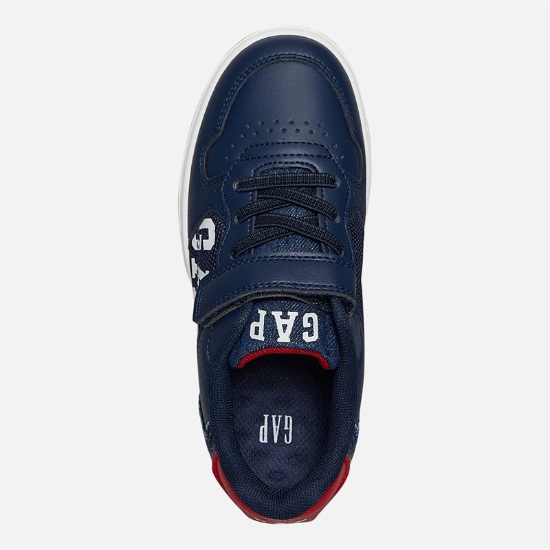 GAP Boys Detroit Trainers Navy/Red/Denim Navy Red Denim - Image 4