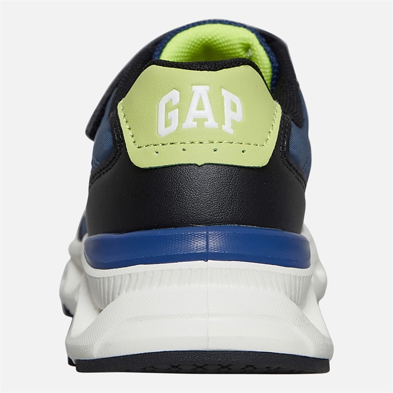 GAP Boys San Francisco Trainers Black Blue Lime - Image 3