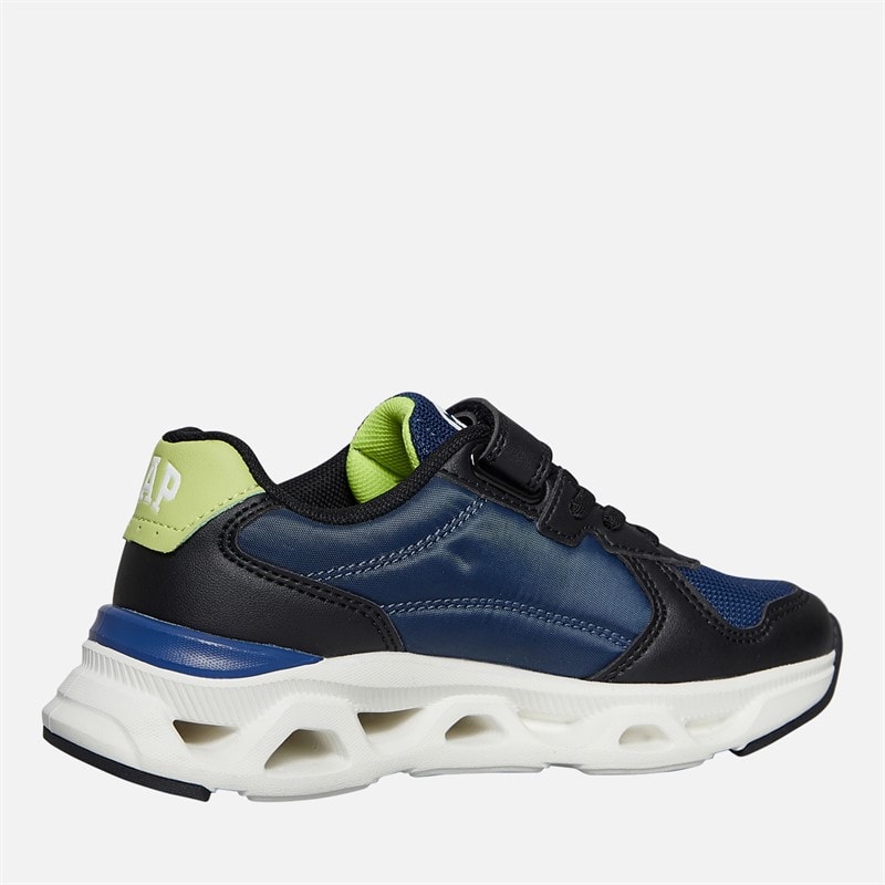 GAP Boys San Francisco Trainers Black Blue Lime - Image 5