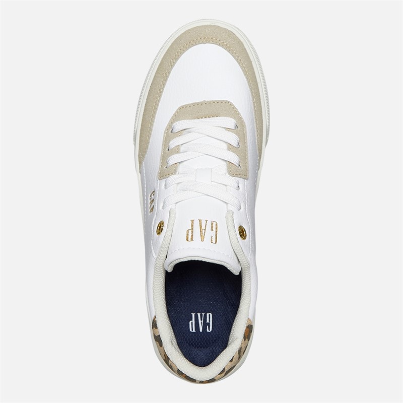 GAP Womens Waco Trainers White Leopard - Image 4