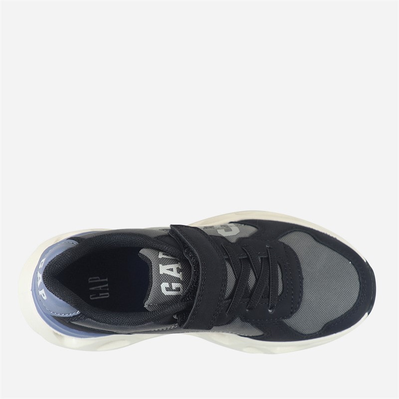GAP Boys San Francisco Trainers Black/Charcoal Grey Black Ch Grey - Image 4