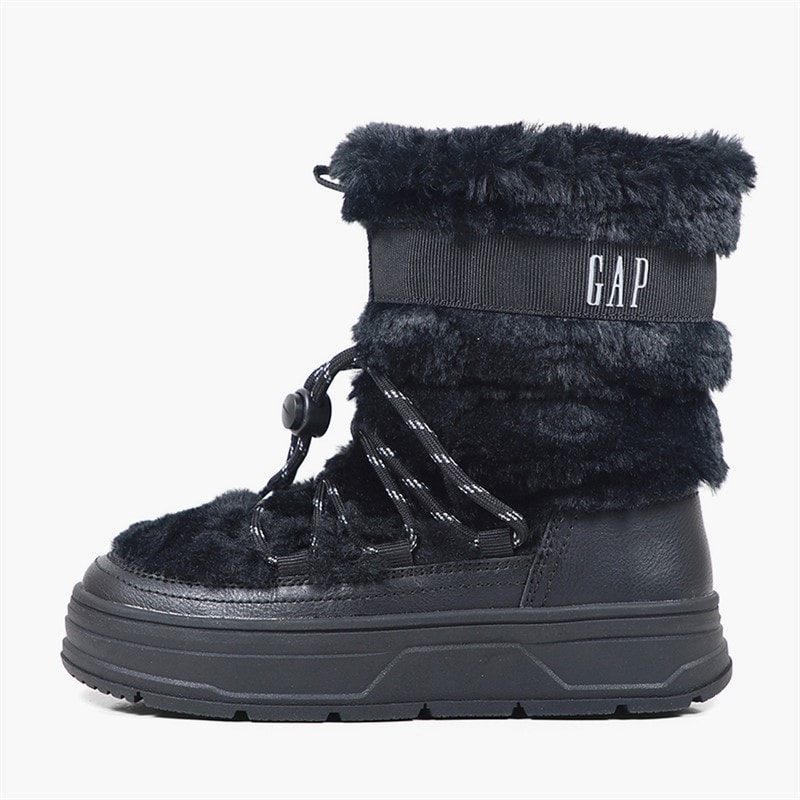 GAP Girls Paradise High Fur Snow Boots Black
