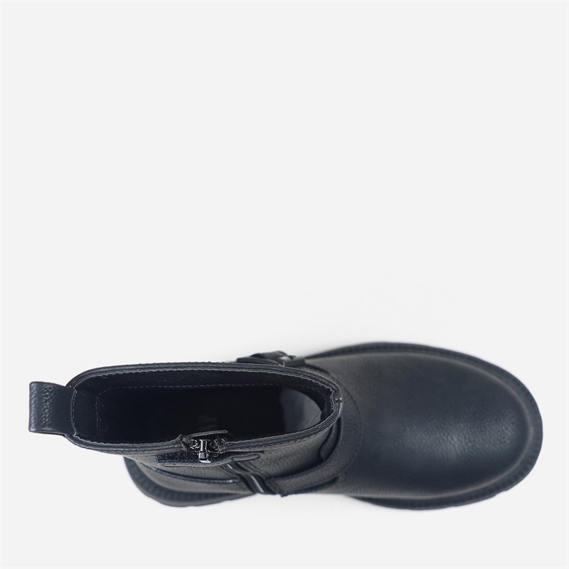 GAP Girls Danbury Buckle Boots Black Nubuck - Image 4