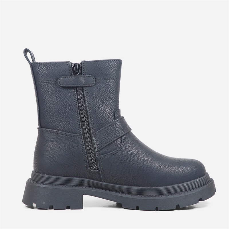 GAP Girls Danbury Buckle Boots Black Nubuck - Image 5