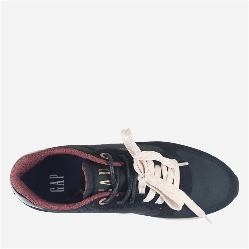 GAP Womens Run Gold Flat Trainers Total Black - Image 4