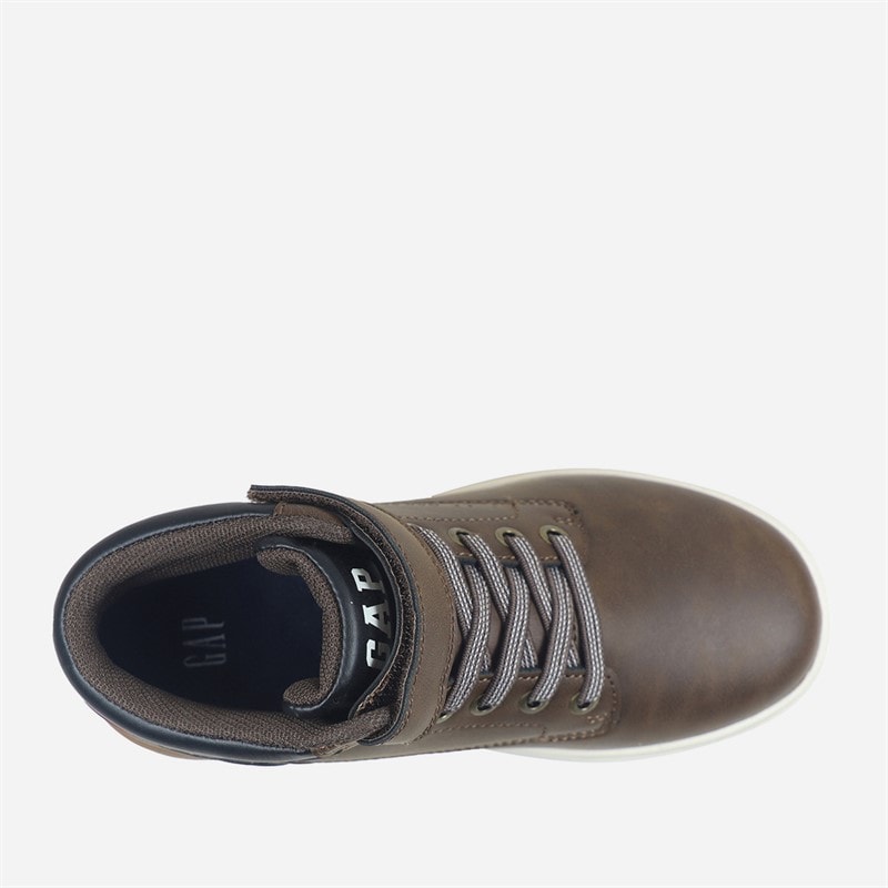 GAP Boys Travis Mid Trainers Brown/Black Brown Black - Image 4