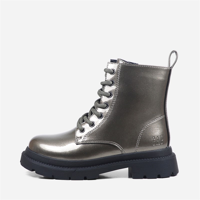 GAP Girls Selma Lace Up Boots Anthracite - Image 1