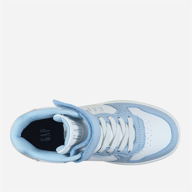 GAP Girls Chicago Mid Trainers Blue/White/Pink Blue White Pink - Image 4