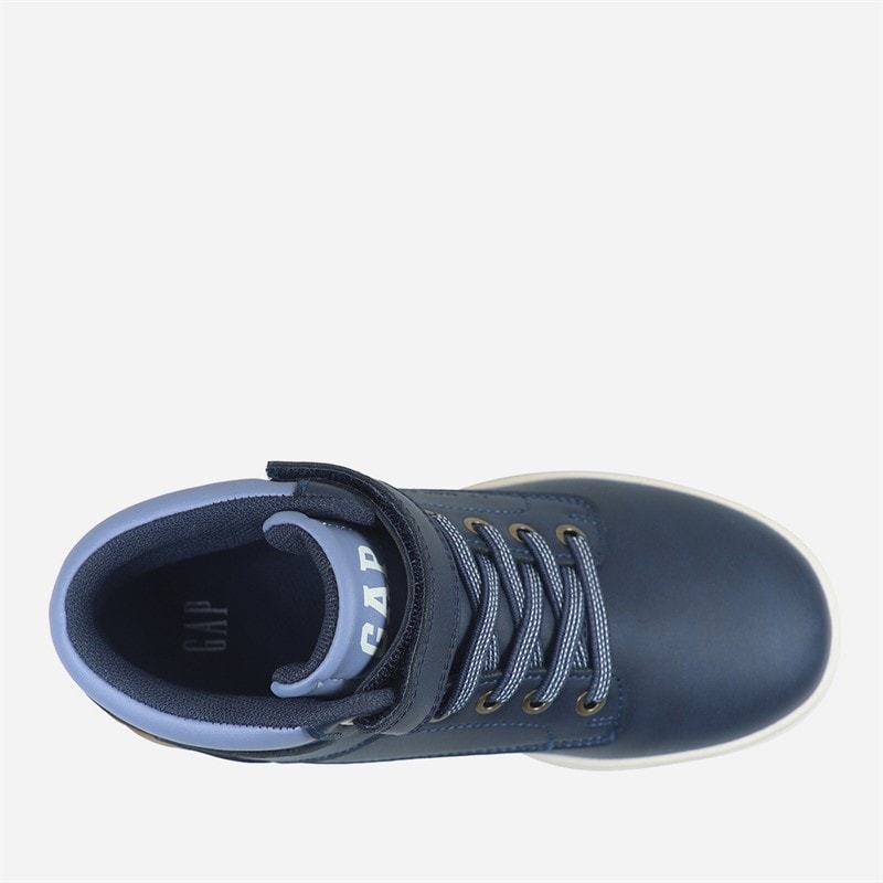 GAP Boys Travis Mid Trainers Navy/Blue/Red Navy Blue Red - Image 4