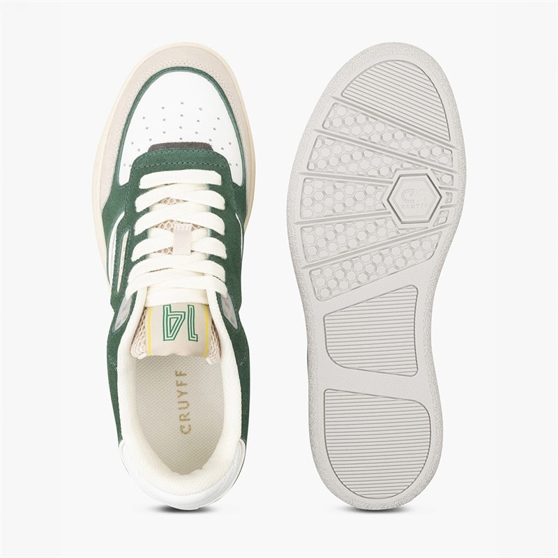 Cruyff Mens Volteria Trainers White/Green - Image 2