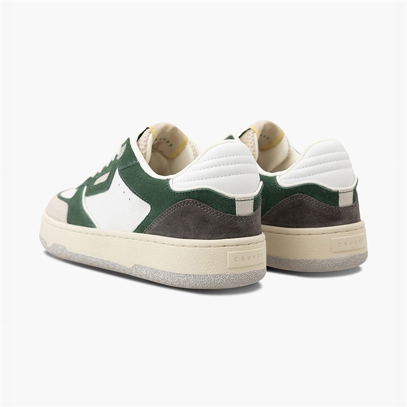 Cruyff Mens Volteria Trainers White/Green - Image 3