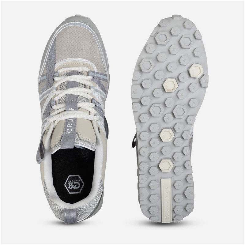 Cruyff Mens Fearia Hex-Tech Trainers Cream - Image 2