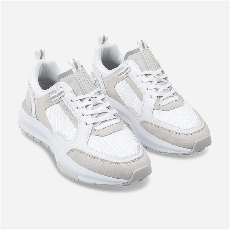 Cruyff Mens Rayado Trainers White/Grey - Image 4