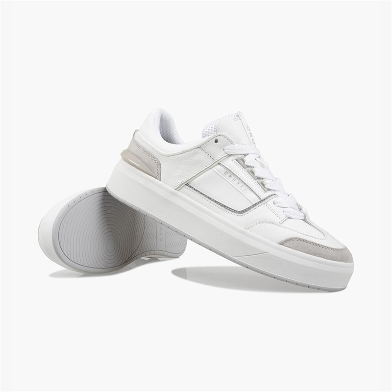 Cruyff Mens Kickturn Trainers White/Grey - Image 3